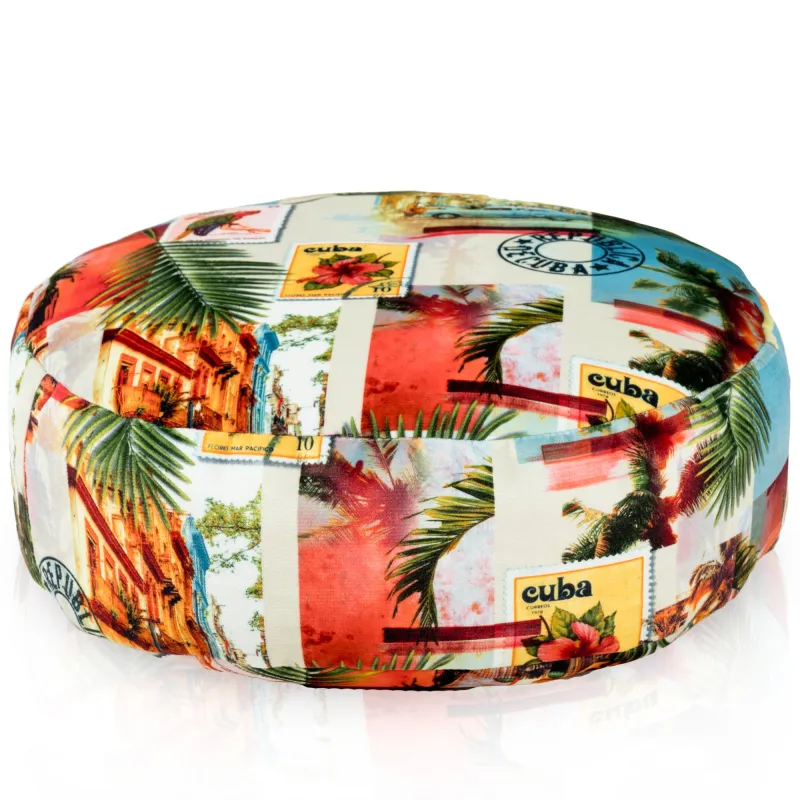 Puff Reposapiés Redondo - Tejido Estampado Premium – vista 39