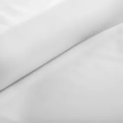 Reposapiés blanco de cuero ecológico ideal para decoración contemporánea