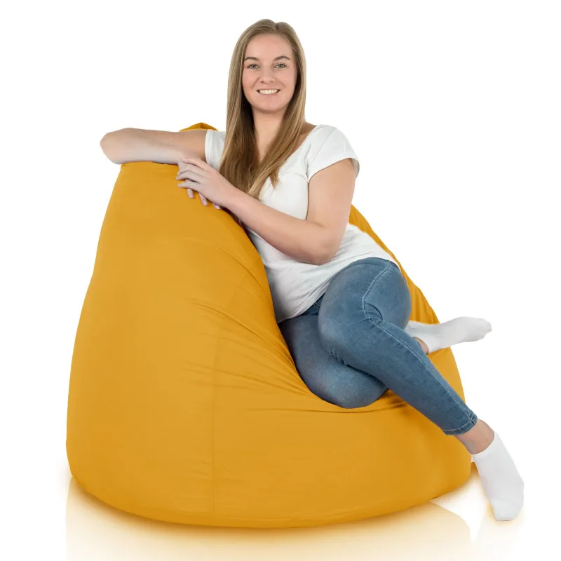 Amarillo puff pera XXL Exterior nylon