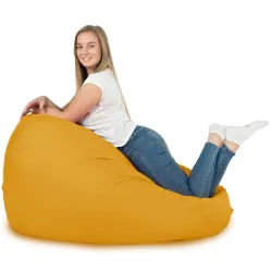 Amarillo puff pera XXL Exterior nylon