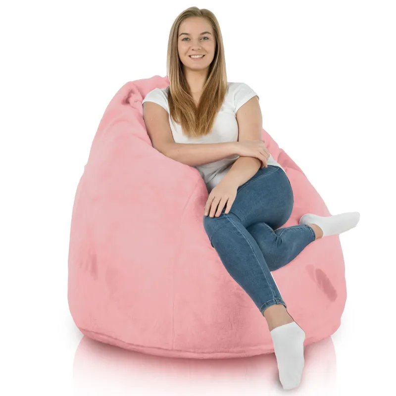 Puff Pera XXL para adultos Gigante - Pelo Sintético Yeti – vista 9