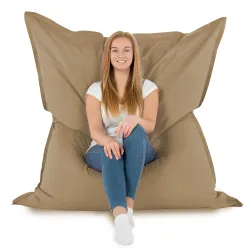 Beige Puff Almohada XXL nylon