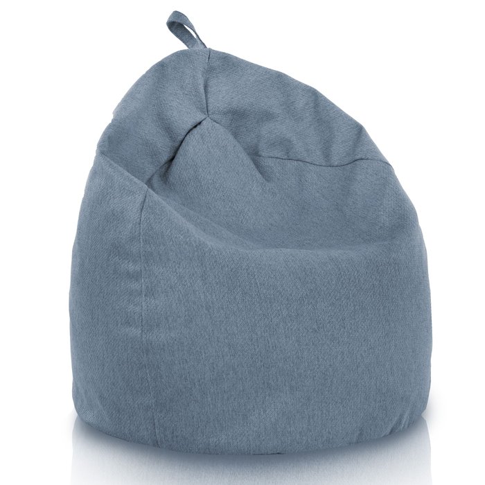 Azul melange puff pera para niños reciclaje