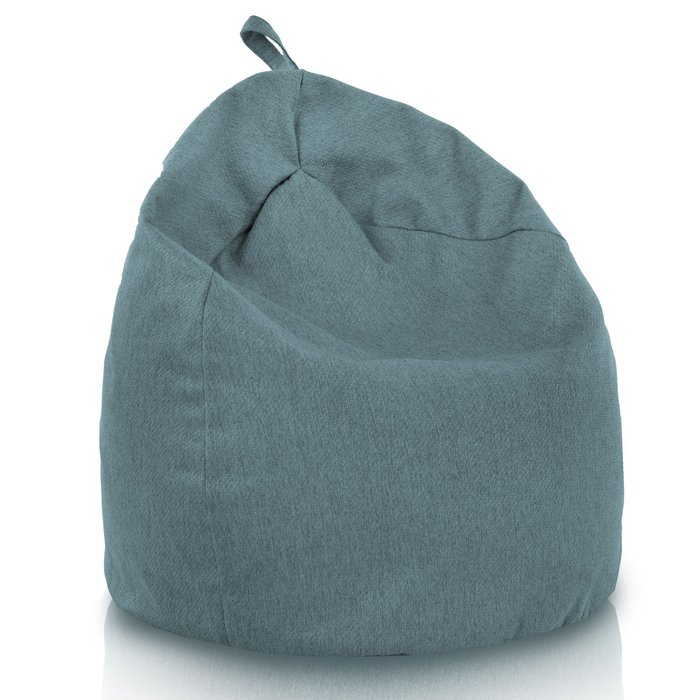 Turquesa melange puff pera para niños reciclaje