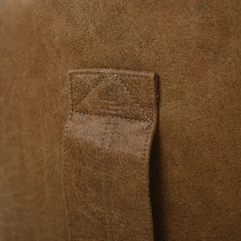 Puff Redondo Cilindro - Piel Natural Premium – vista 3