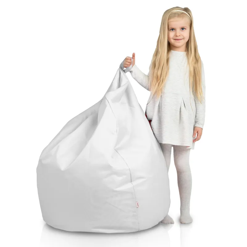 Blanco puff pera para niños nylon
