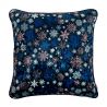 Bolas de nieve azul marino Almohada Cuadrada