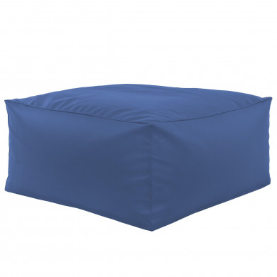 Azul Puff Mesa Florencia cuero ecológico