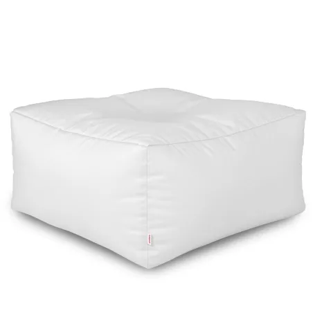Mesa puff impermeable blanca para uso exterior