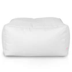 Mesa puff blanca con estilo para decoración exterior moderna
