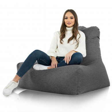 Enormes sillon de puff para sentarse. Sillon con bolitas de poliestireno -  ITALPOUF