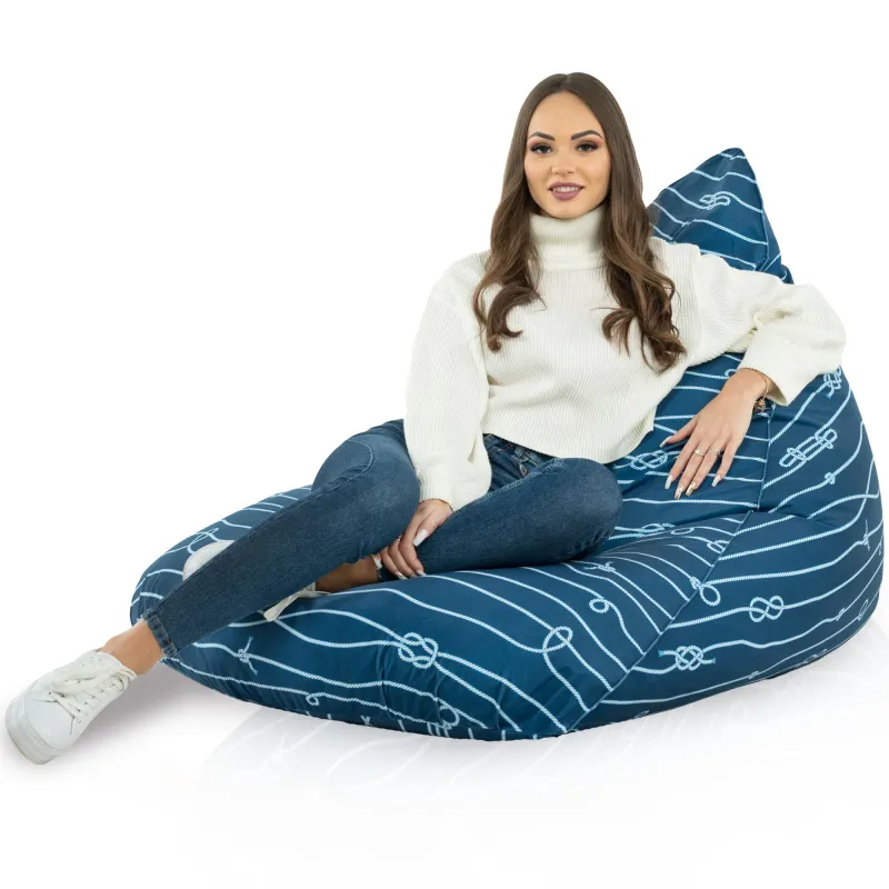 Puff Asiento de Suelo XL Bermuda - Tejido Estampado Premium – vista 55