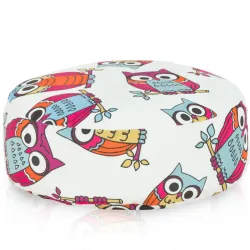 Puff Reposapiés Redondo - Tejido Estampado Premium