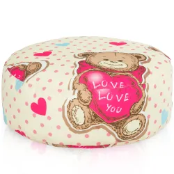Puff Reposapiés Redondo - Tejido Estampado Premium