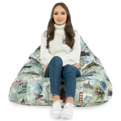 Puff Asiento de Suelo XL Bermuda - Tejido Estampado Premium – vista 67