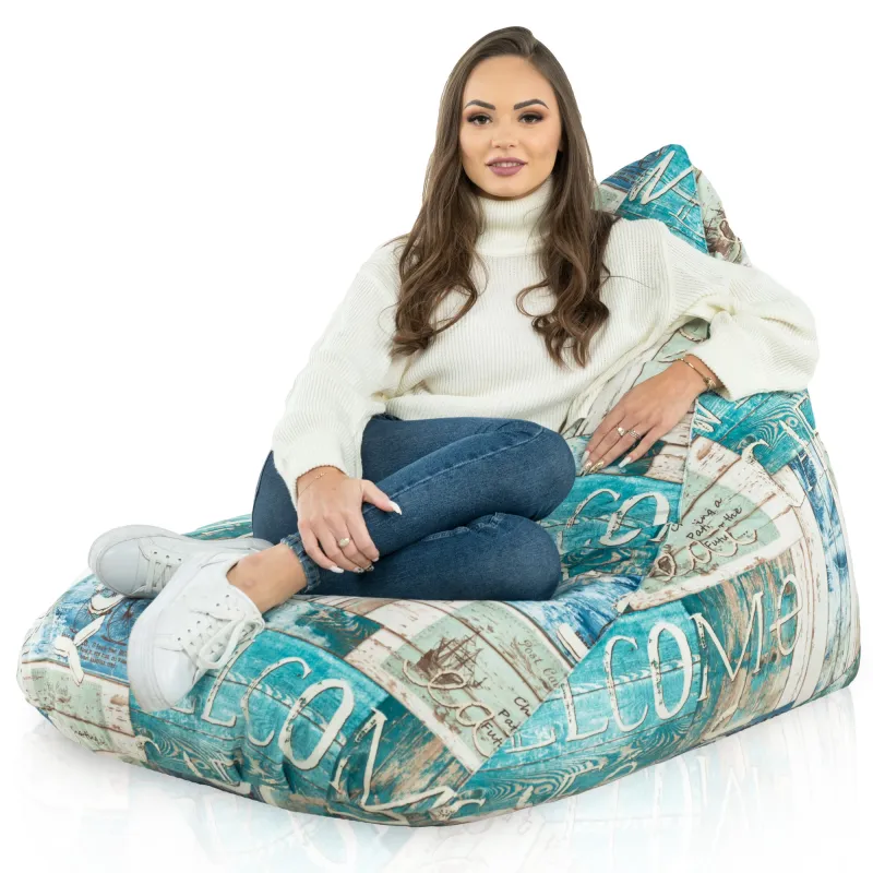 Puff Asiento de Suelo XL Bermuda - Tejido Estampado Premium – vista 54