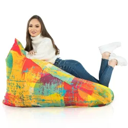 Puff Asiento de Suelo XL Bermuda - Tejido Estampado Premium – vista 85