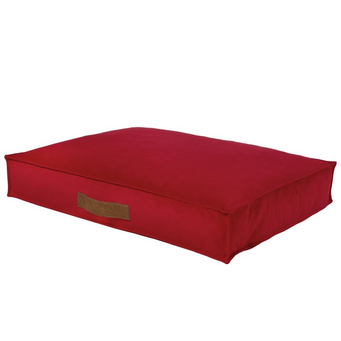 Rojo Camas Rectangulares Para Perros terciopelo