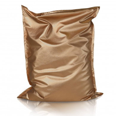 Cobre Metálico Puff Almohada Cuero Ecológico