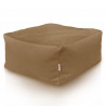 Beige reposapiés cuadrados terciopelo