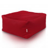 Rojo reposapiés cuadrados terciopelo