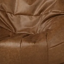 Puff Sillón Pelota Fútbol - Piel Natural Premium – vista 3