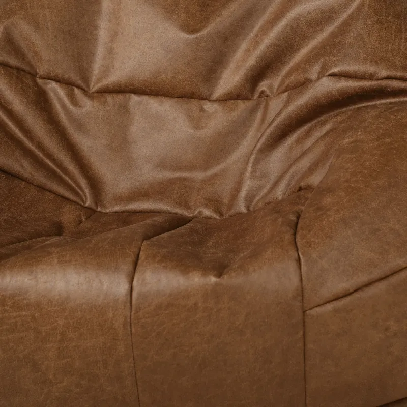Puff Sillón Pelota Fútbol - Piel Natural Premium – vista 3