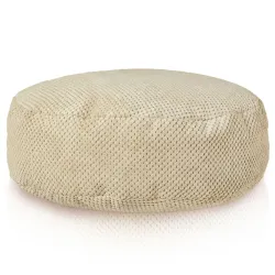Puff Reposapiés Redondo - Terciopelo con Textura Dot