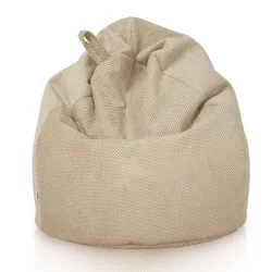 Beige Dot puff pera para niños