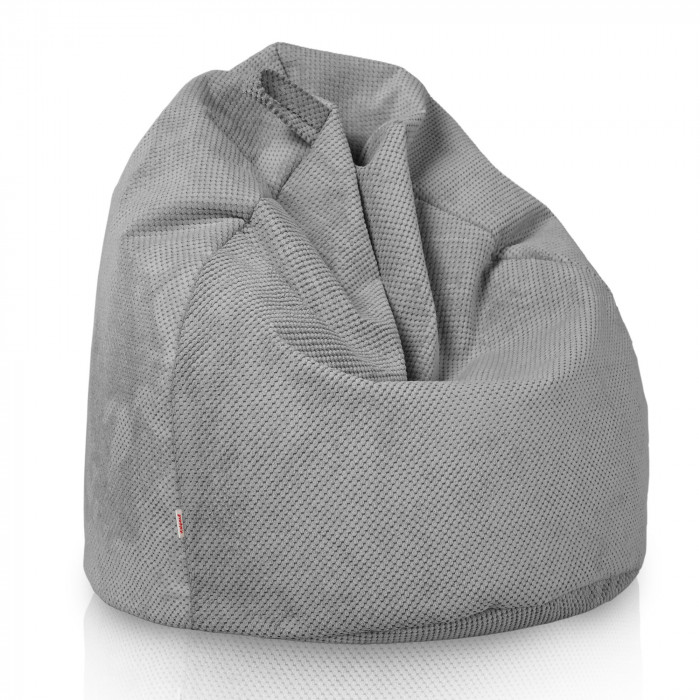 Gris Claro Dot puff pera para niños