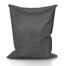 Puff gigante en color gris, perfecto para niños, cómodo y divertido para jugar