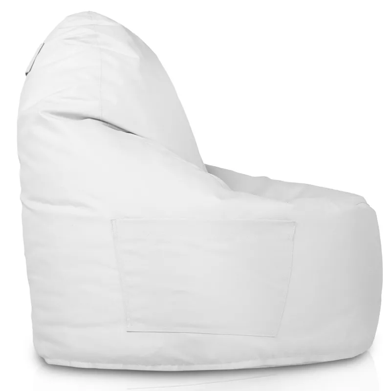 Puff blanco Porto, moderno para una estética contemporánea de jardín
