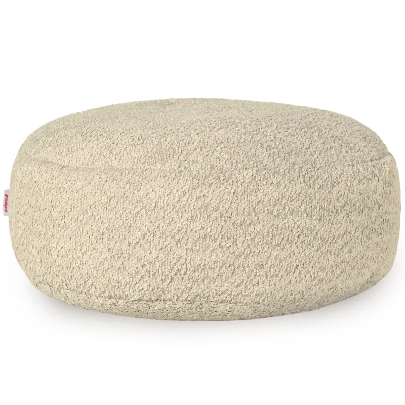 Puff Reposapiés Redondo - Borreguito Bouclé