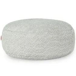 Puff Reposapiés Redondo - Borreguito Bouclé
