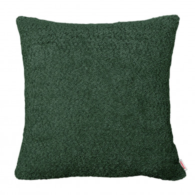 Verde oscuro bouclé almohada cuadrada