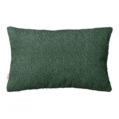 Verde oscuro bouclé almohada rectangular