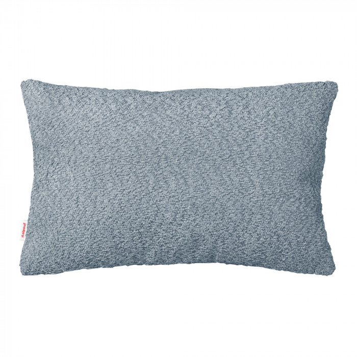 Azul bouclé almohada rectangular