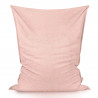 Rosa empolvado bouclé puff almohada