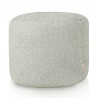 Puf cilindro boucle gris claro
