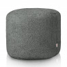 Puf cilindro boucle gris