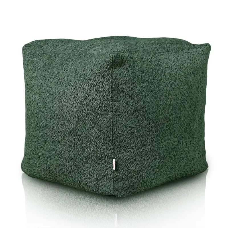Puff Cuadrado Cubo - Borreguito Bouclé