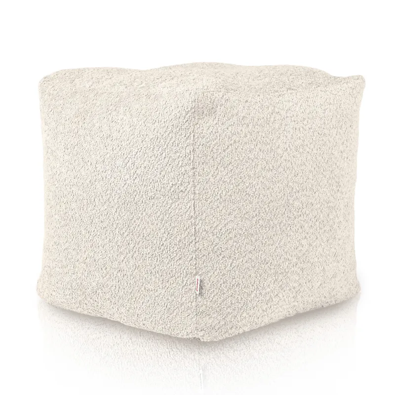Puff Cuadrado Cubo - Borreguito Bouclé