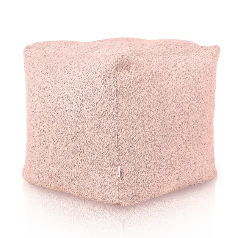 Puff Cuadrado Cubo - Borreguito Bouclé