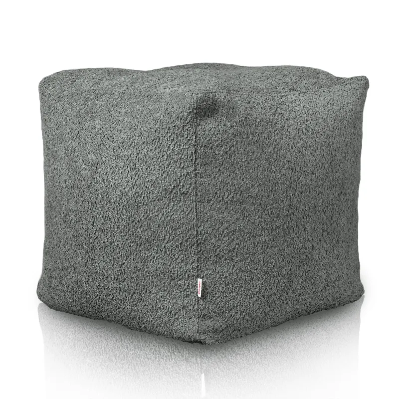 Puff Cuadrado Cubo - Borreguito Bouclé