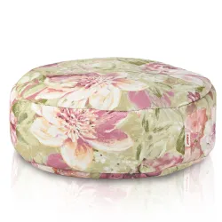 Puff Reposapiés Redondo - Tejido Estampado Premium