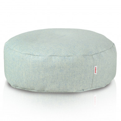 Lana gris y azul reposapiés