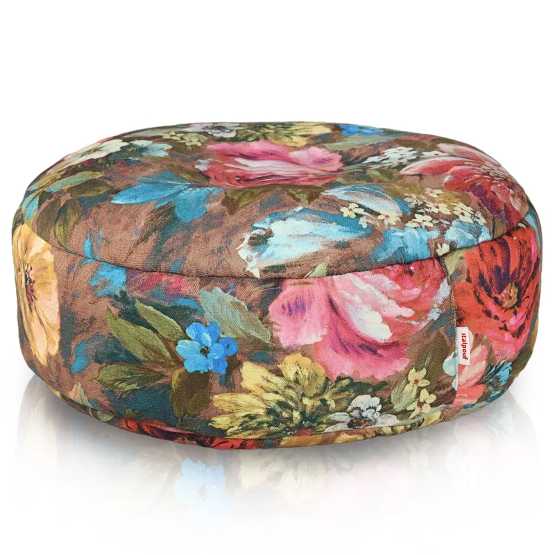 Puff Reposapiés Redondo - Tejido Estampado Premium – vista 7