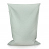 Lana gris y azul puff almohada