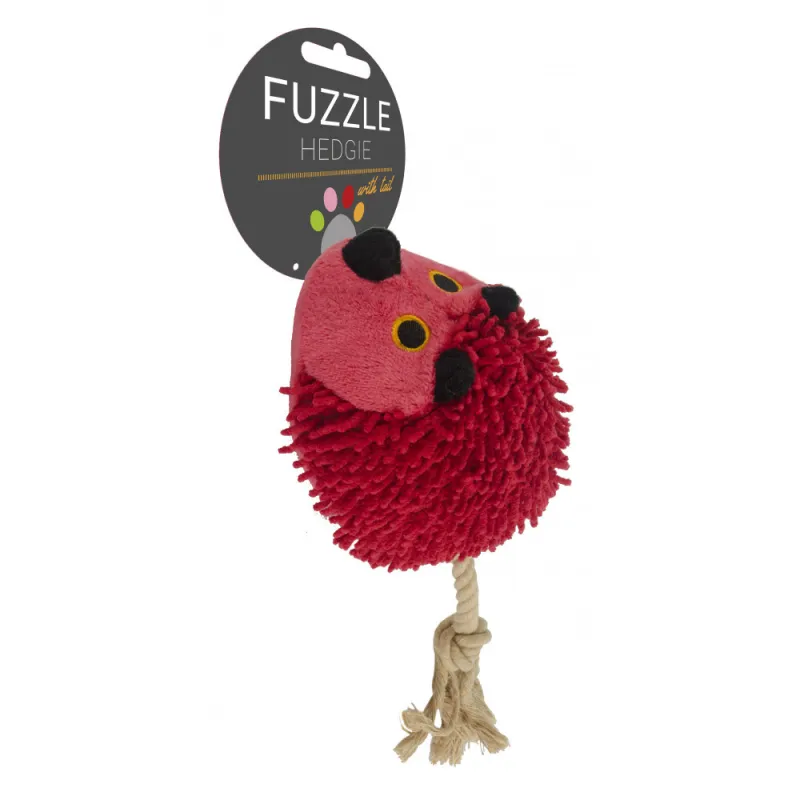 Erizo de peluche marrón, perfecto para perros, juguete divertido