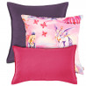 Juego de almohadas de princesa rosa y morado para niñas
